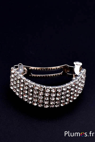 Barrette bijou - 5 x 3 cm - strass cristal